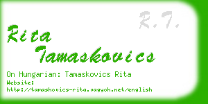 rita tamaskovics business card
